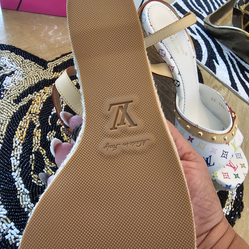 SOLD•••Louis Vuitton Multicolor Monogram Sandals